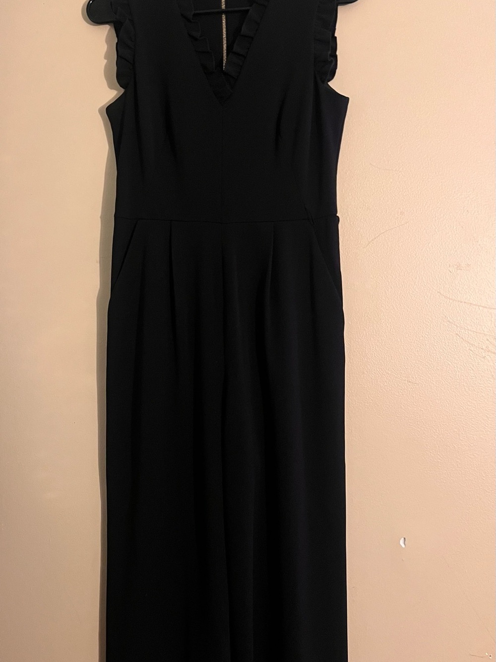 Calvin Klein Black V-Neck Sleeveless Jumpsuit